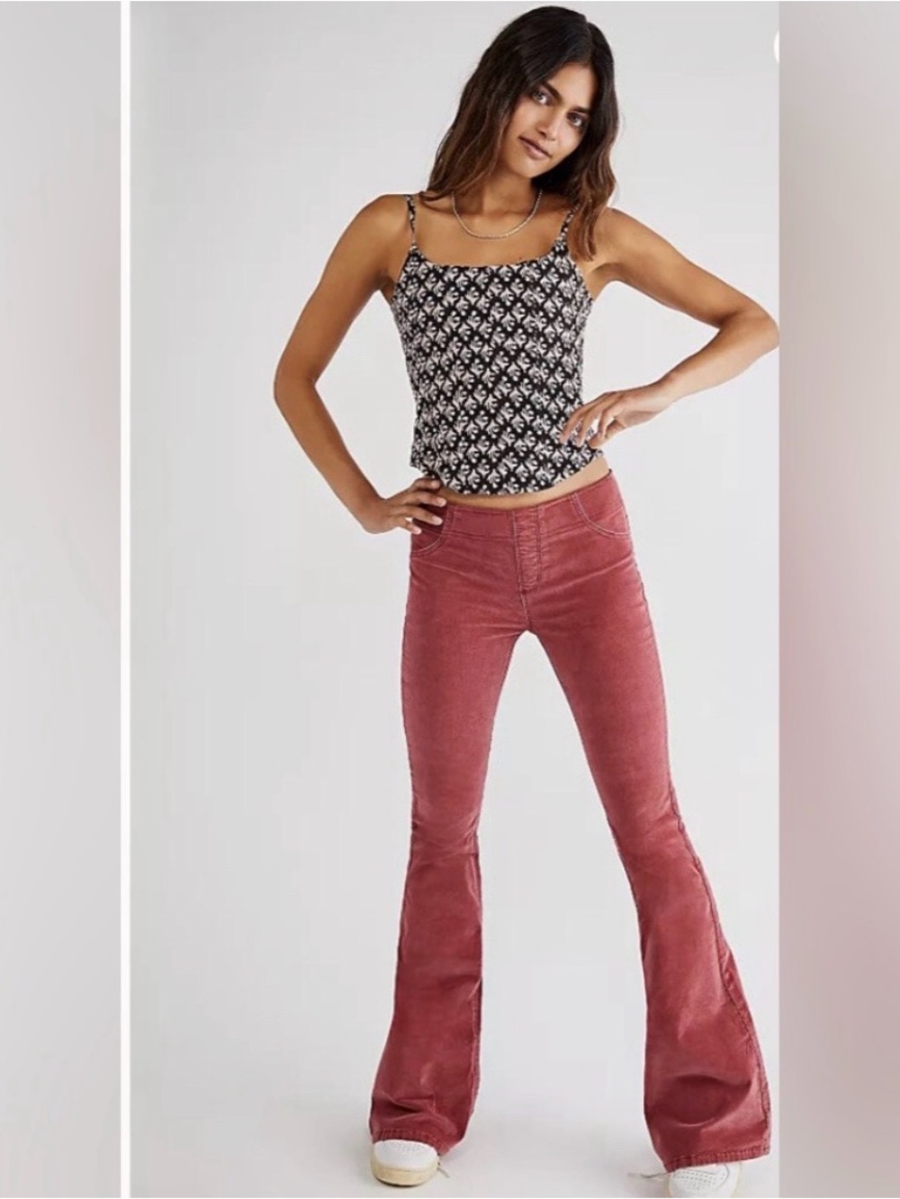 We the Free Mid Low Rise Corduroy Flare Pants Bohemian Festival